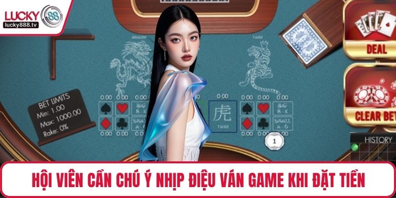Hội viên cần chú ý nhịp điệu ván game khi đặt tiền